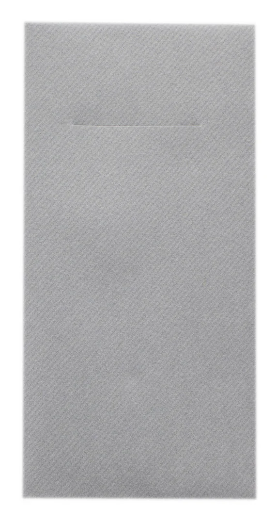 Bestecktasche Airlaid 40x40cm, 1/8 Falz grau 