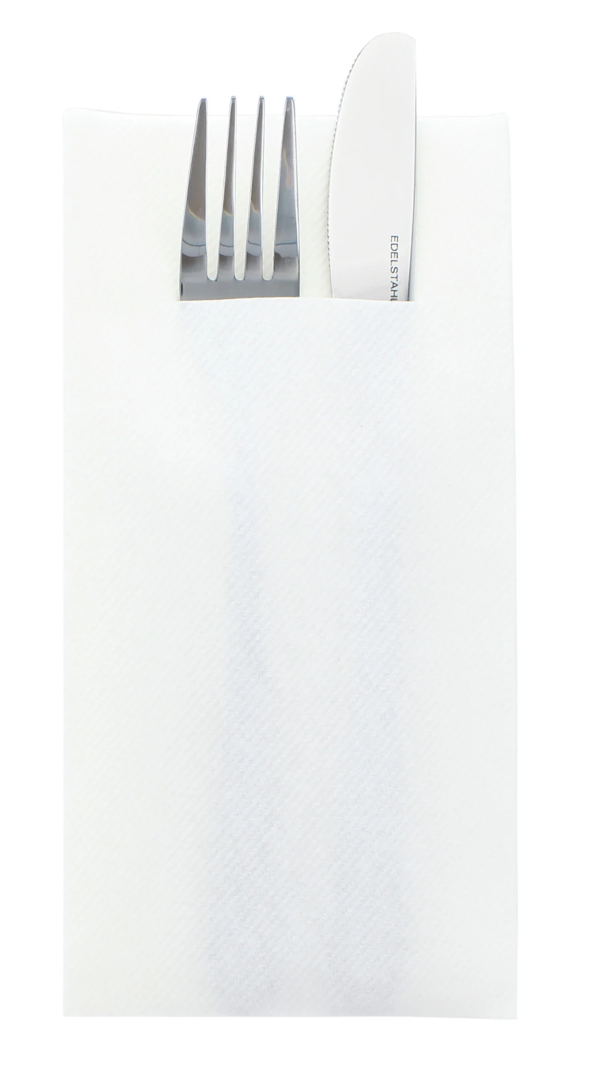 Bestecktasche Airlaid 40x40cm, 1/8 Falz weiß 