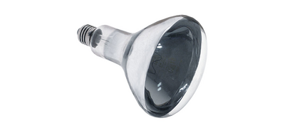 Infrarotlampe 240V, 375W (360539) Fassung E27 ø 125mm L 183mm klar Hartglas 1700lm