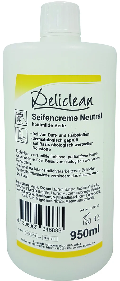 Seifencreme 950 ml, Rundflasche 