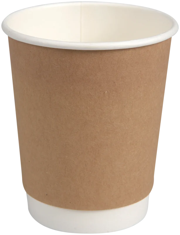 Kaffeebecher Kraft Braun PE 0,2 l Doppelwandig