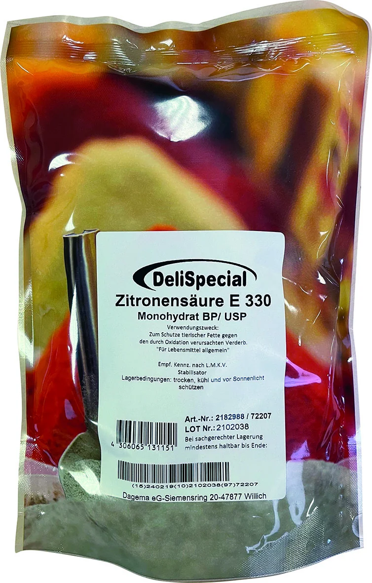 Zitronensäure Mono BP/ USP E 330, 1 Kg Standbtl. 