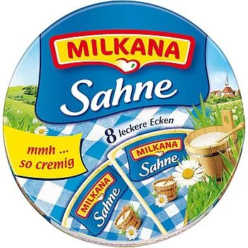 Milkana 8/8 Runddose, Sahne 190gr 