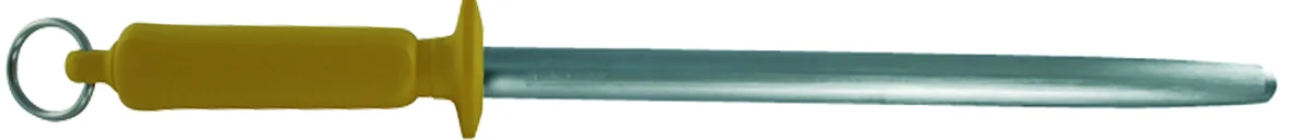 Wetzstahl oval 30 cm Griff gelb,leichte Ausführung 