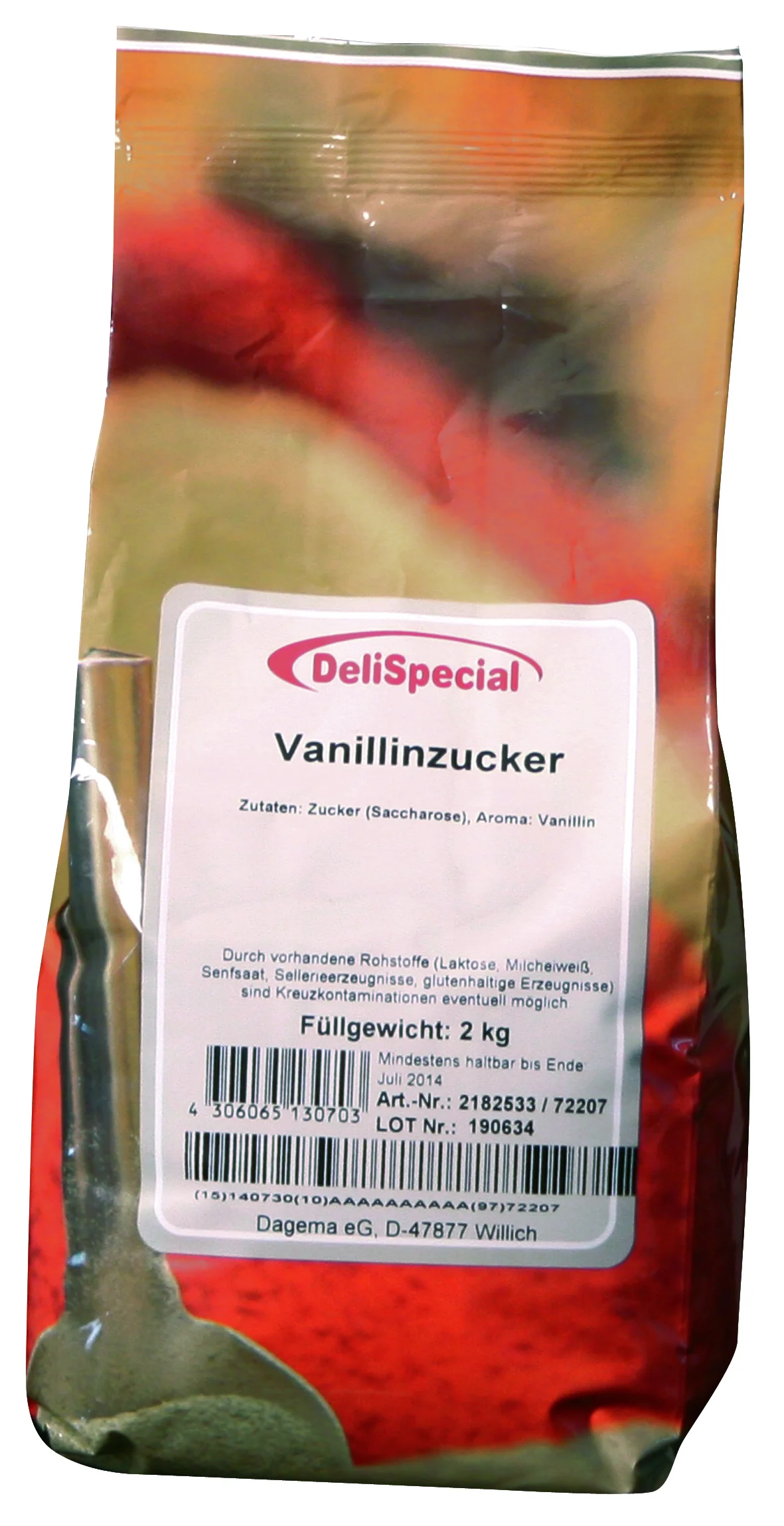 Vanillinzucker, 2kg Standbeutel 