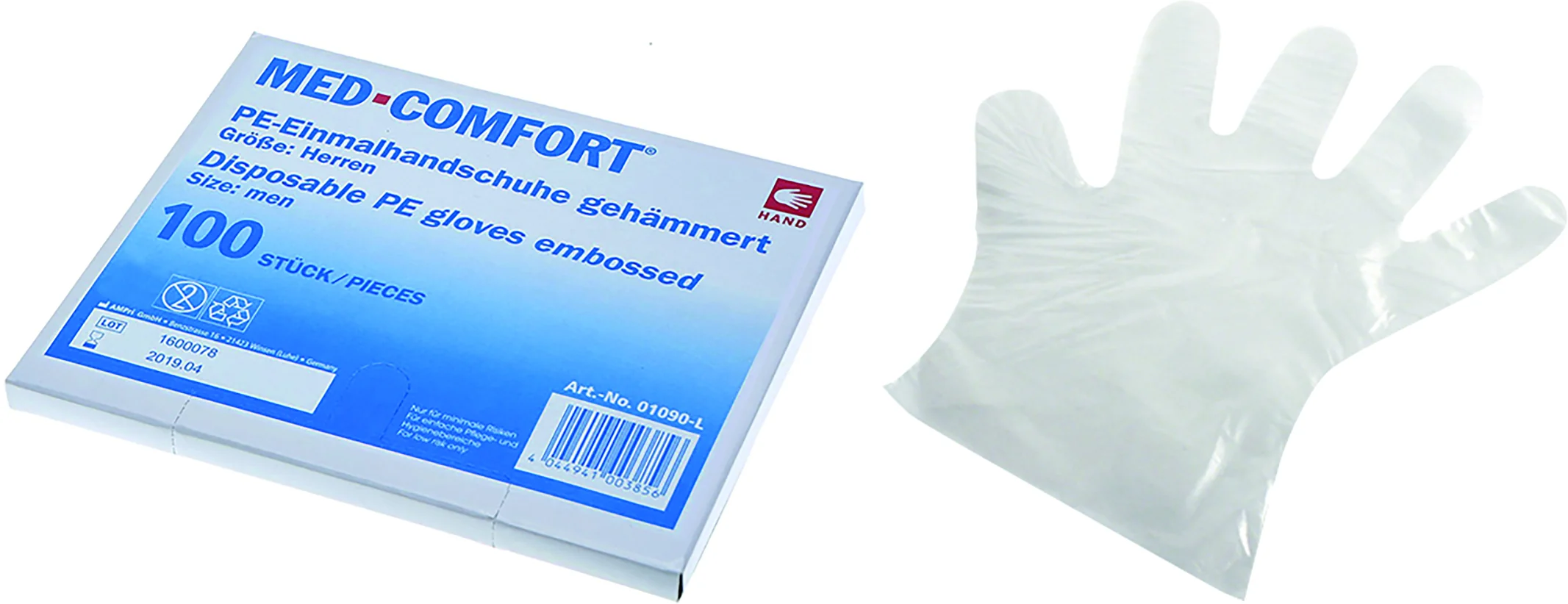 Handschuhe Einweg (gehämmert)