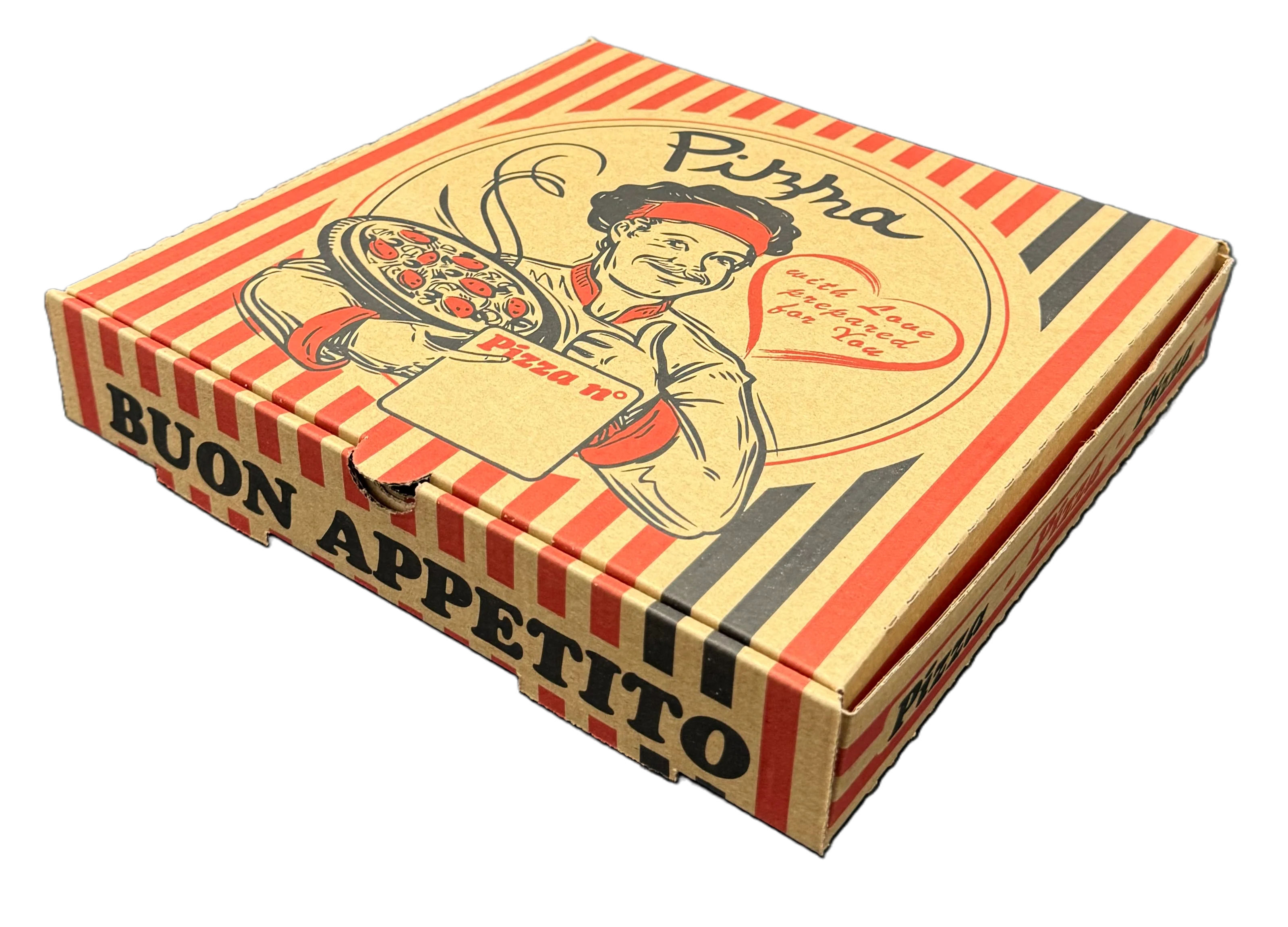 Pizzabox NEW YORK Braun - 24x24x4 cm