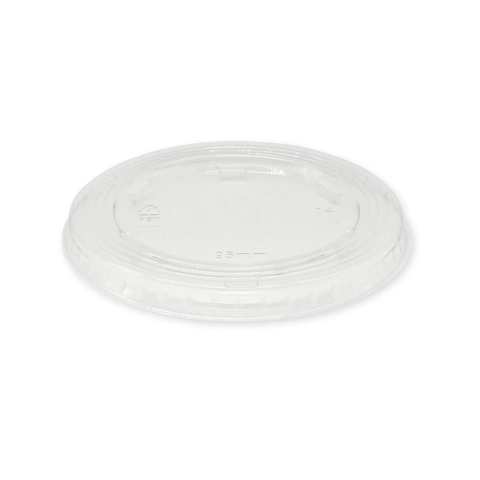 Flachdeckel transparent Ø95mm für Ausschankbecher 