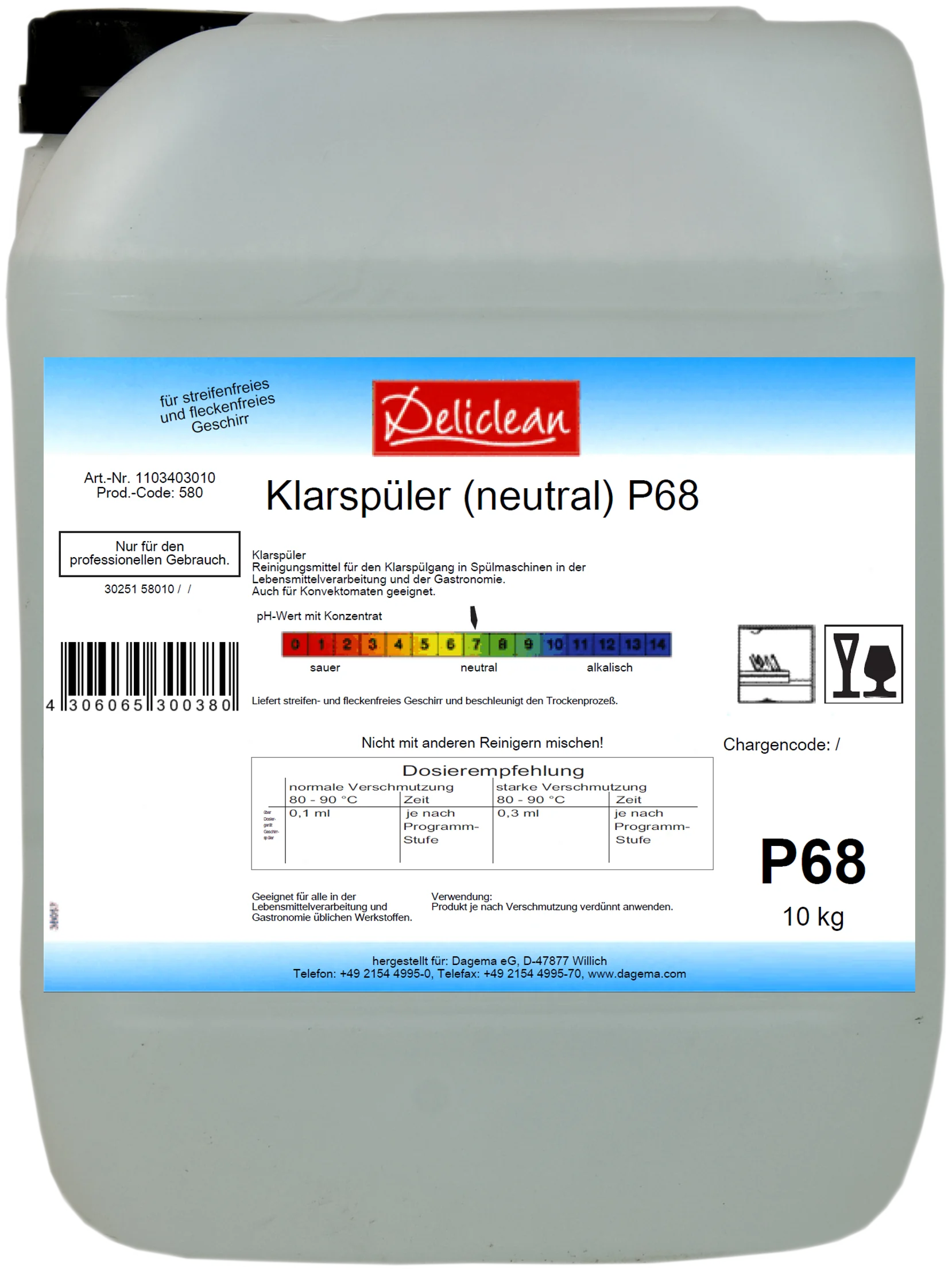 Klarspüler P68 10Kg 