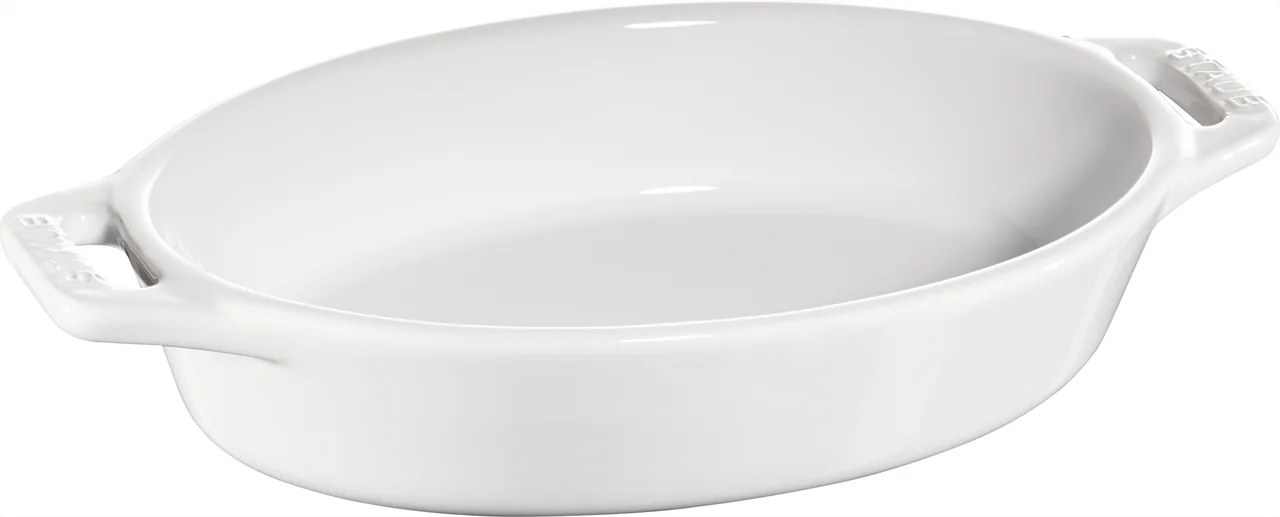 Staub Auflaufform,oval,weiß, 17 cm, 0,4 l, Keramik 