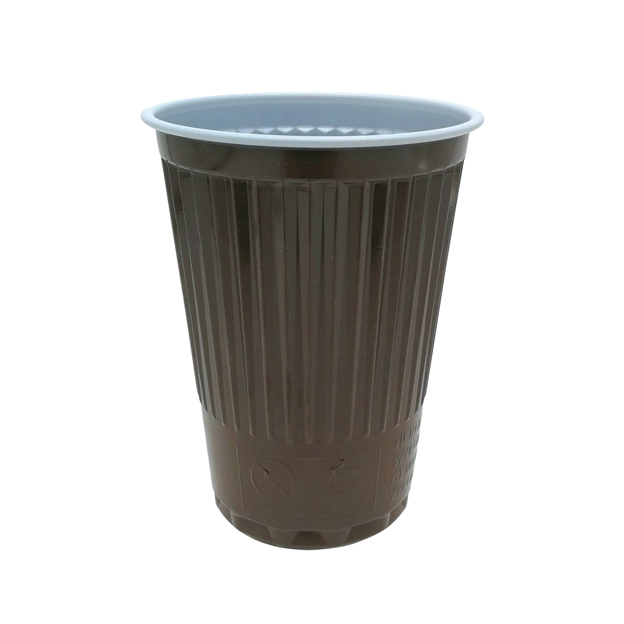 Thermobecher 0,18 braun, gerippt 