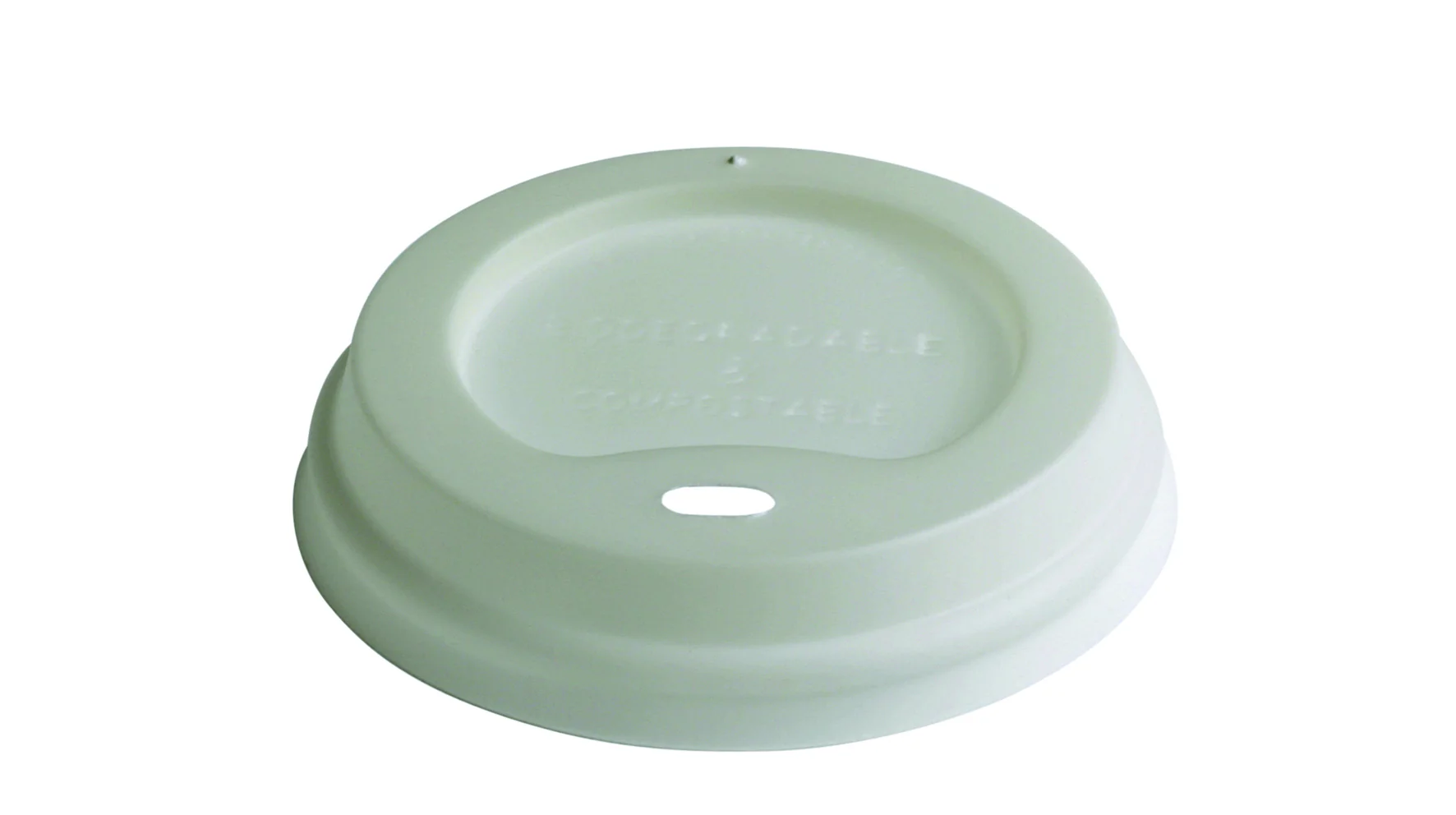 Domdeckel CPLA weiss für Kaffeebecher 0,2ltr 80 mm naturesse