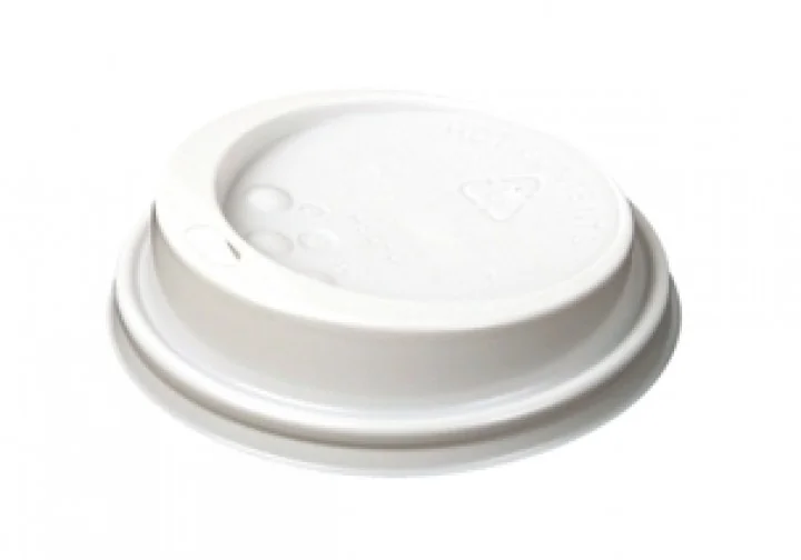 Domdeckel weiß für Kaffeebecher 0,2l Durchmesser 80 mm
