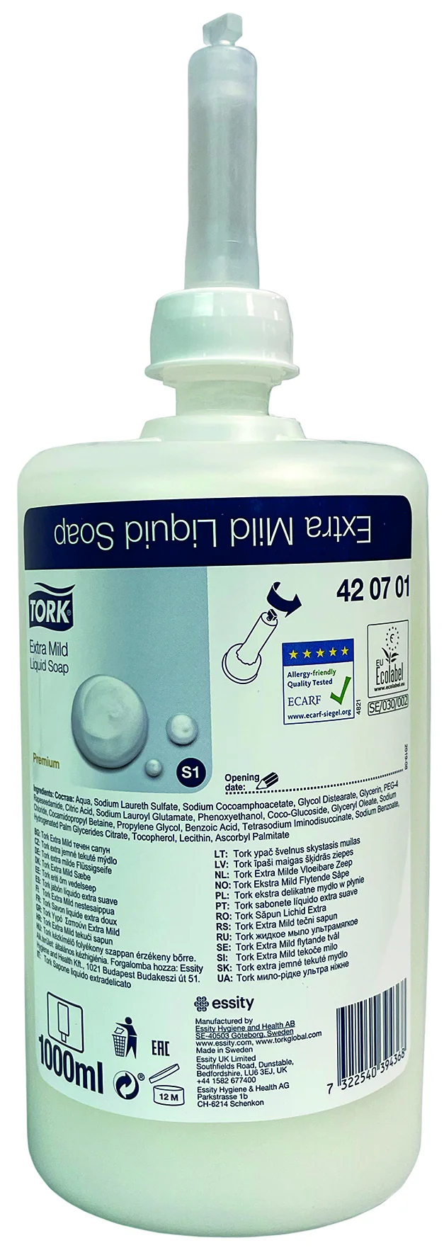 Seifencreme mild Tork S1 1L 