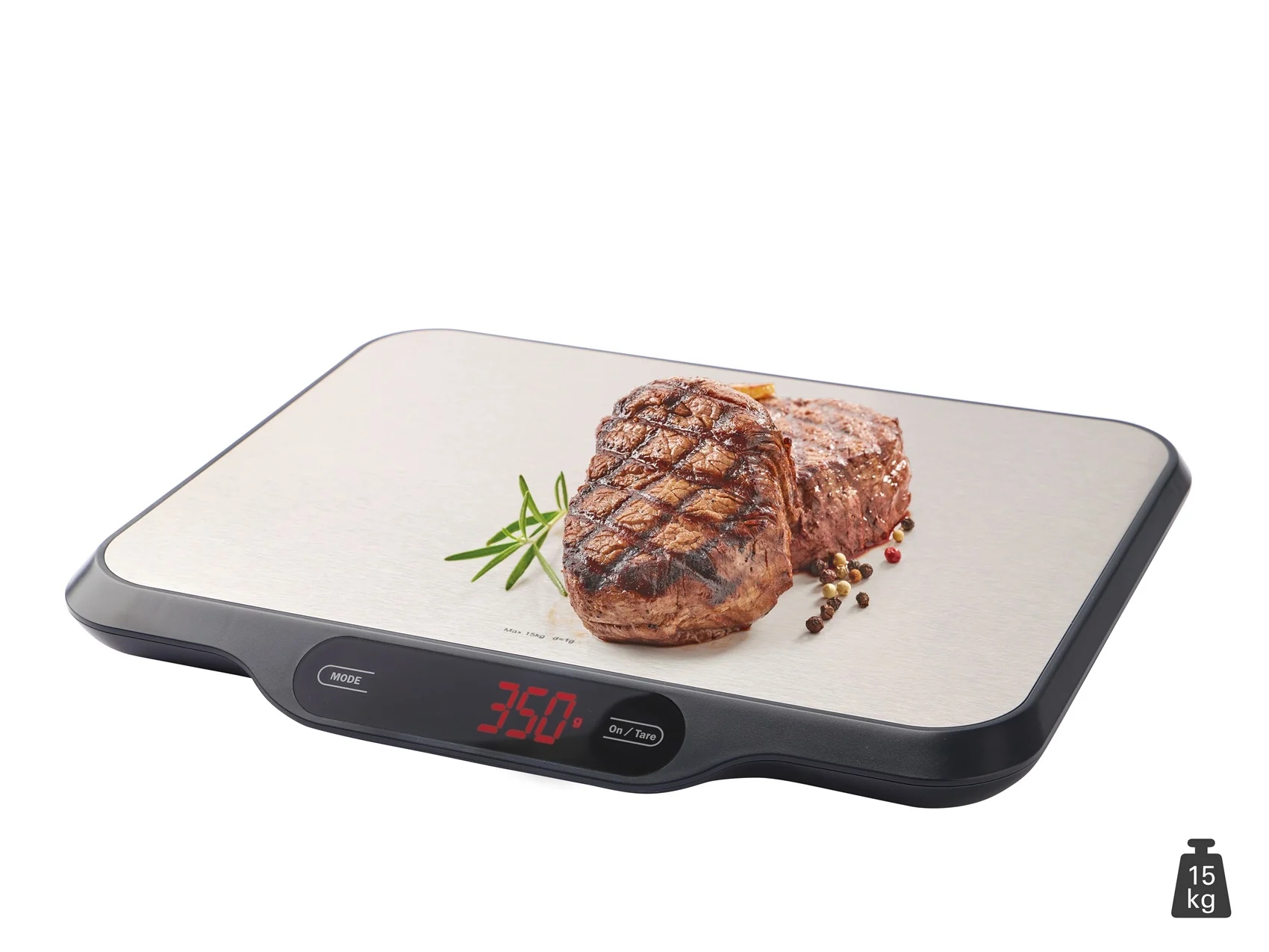 Küchenwaage Edelstahl 5 g bis 15 Kg - 1g 