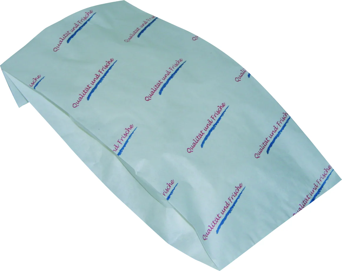 Metzgerfaltenbtl. weiß Gr. 1 12x5x23 cm "Qualität+ Frische" 