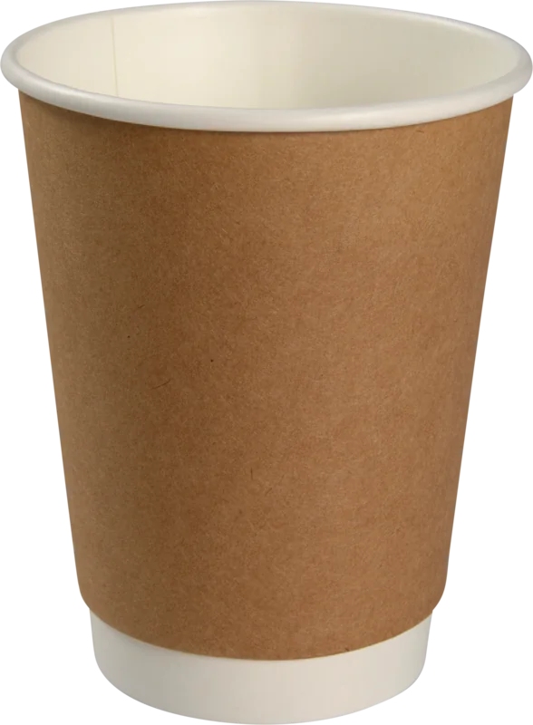 Kaffeebecher Kraft Braun PE 0,3L Doppelwandig