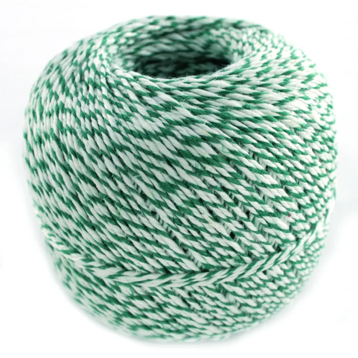 Wurstgarn 3-fach grün/weiß 