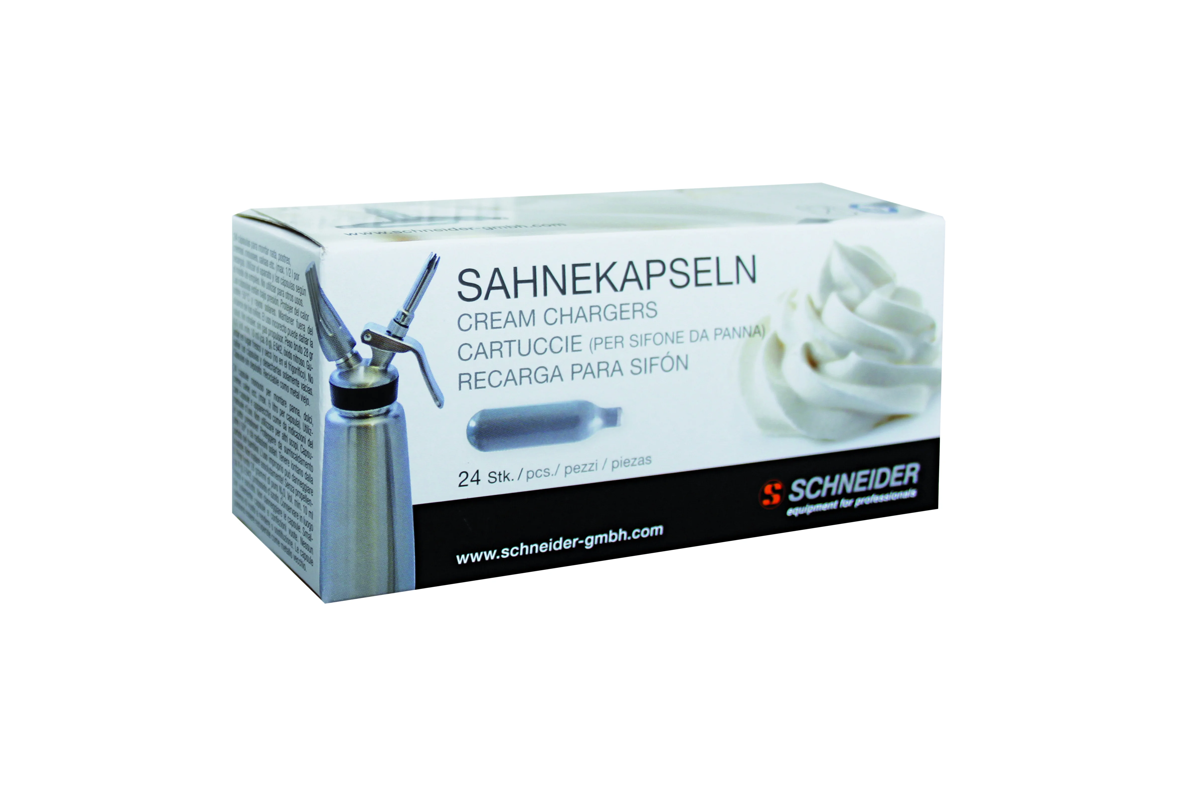 Einweg-Sahnekapseln 24St. im Paket Schneider 