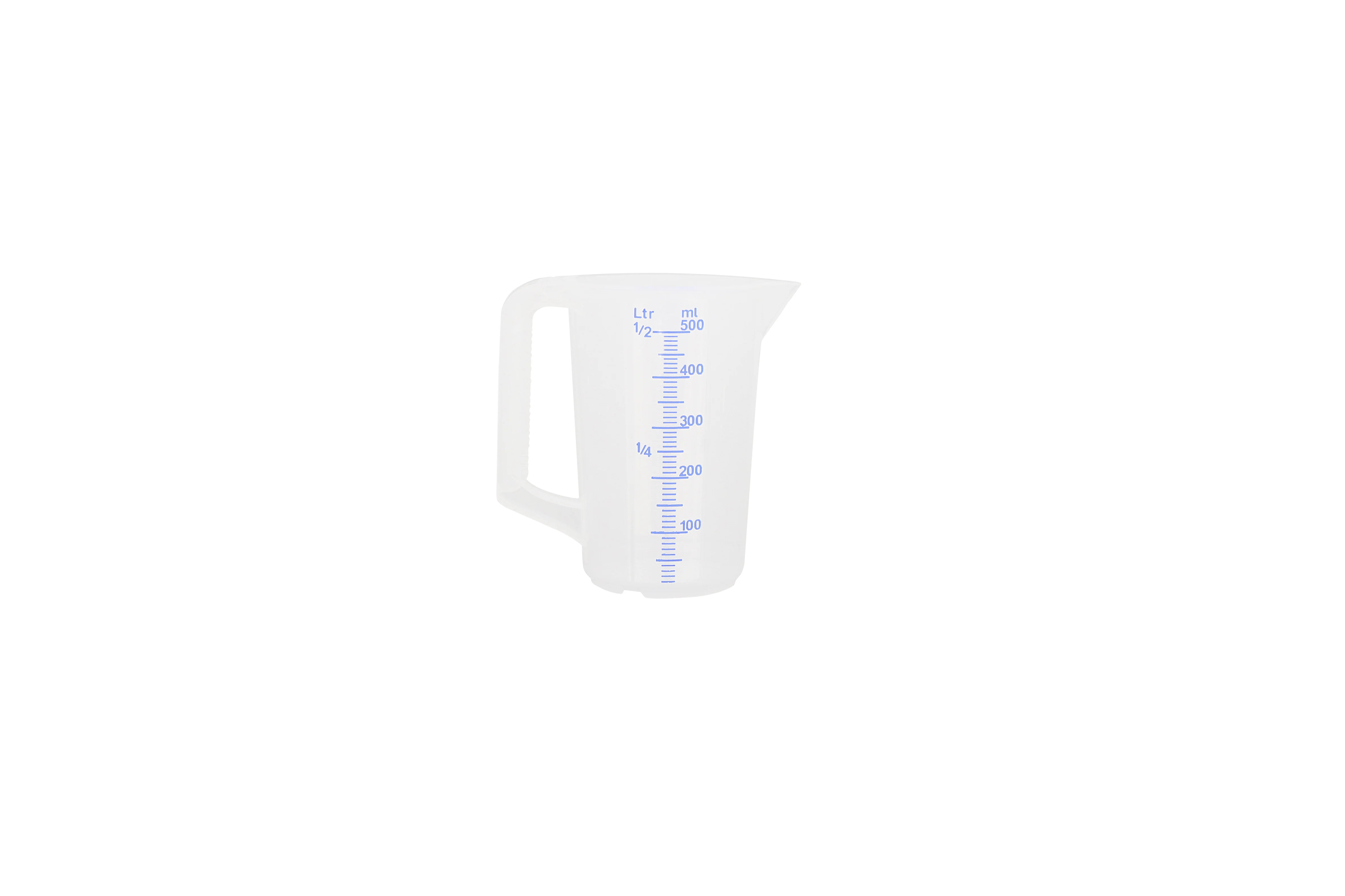 Messbecher ALEXO 0,5l/gepr.Skala,blaue Schr. 