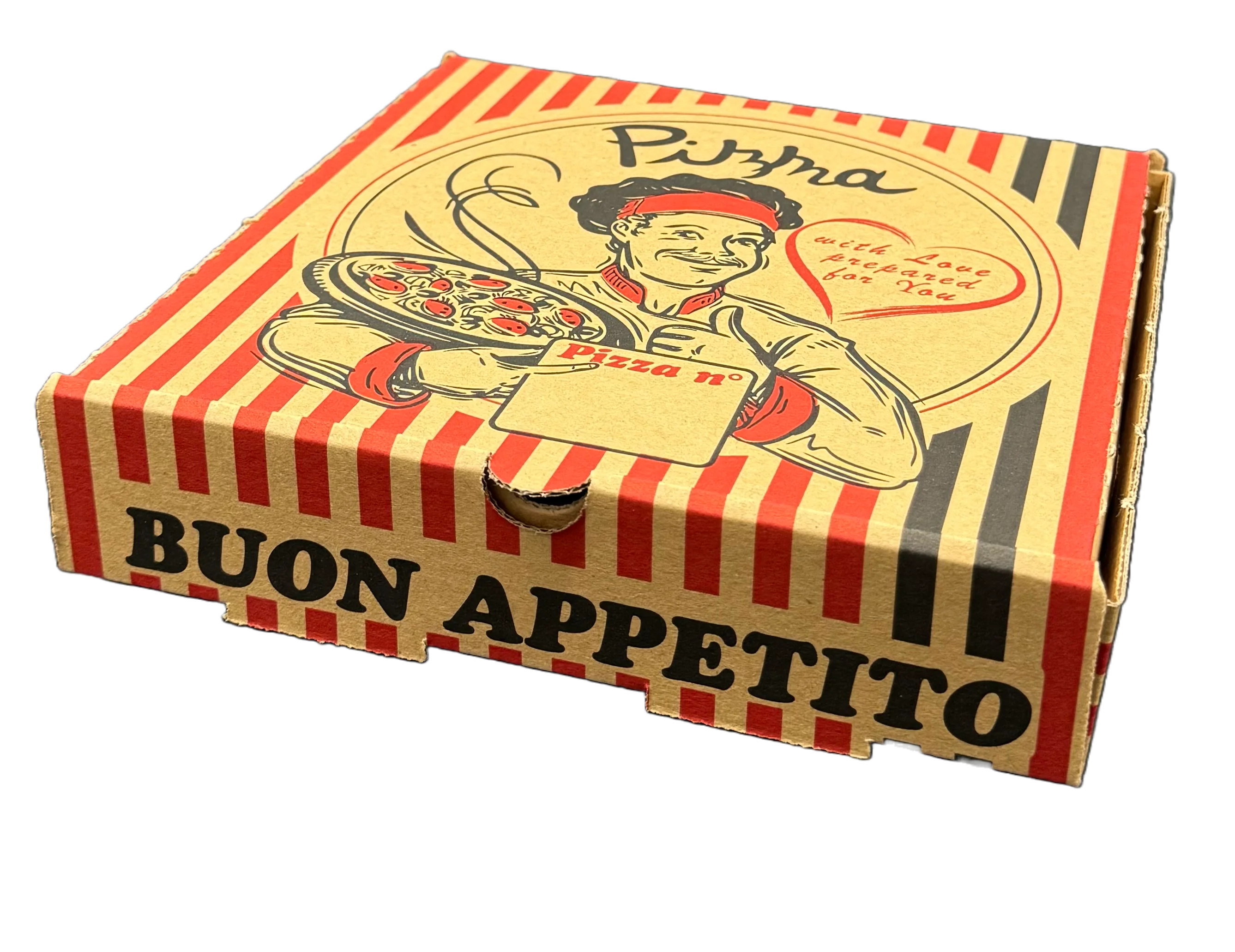 Pizzabox NEW YORK Braun - 20x20x4 cm