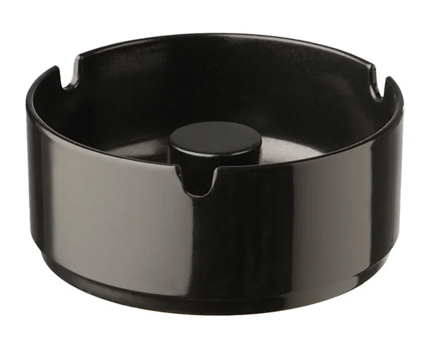 Aschenbecher Melamin schwarz 9,5 cm, H: 4 cm 