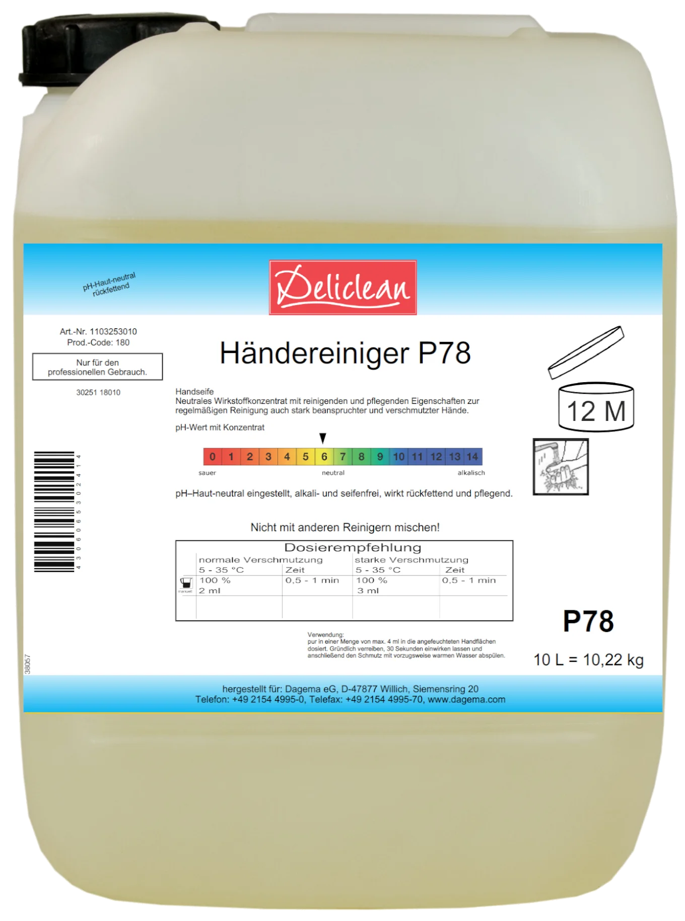 Händereiniger P78 10Kg 