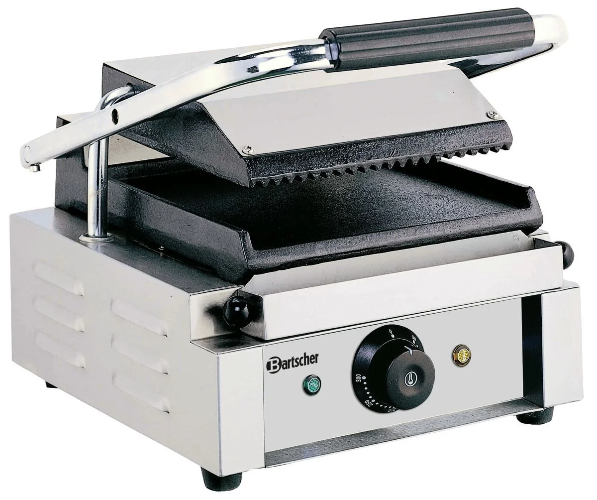 Elektro-Kontaktgrill.1.8KW klein,o. gerillt.u.gla. 