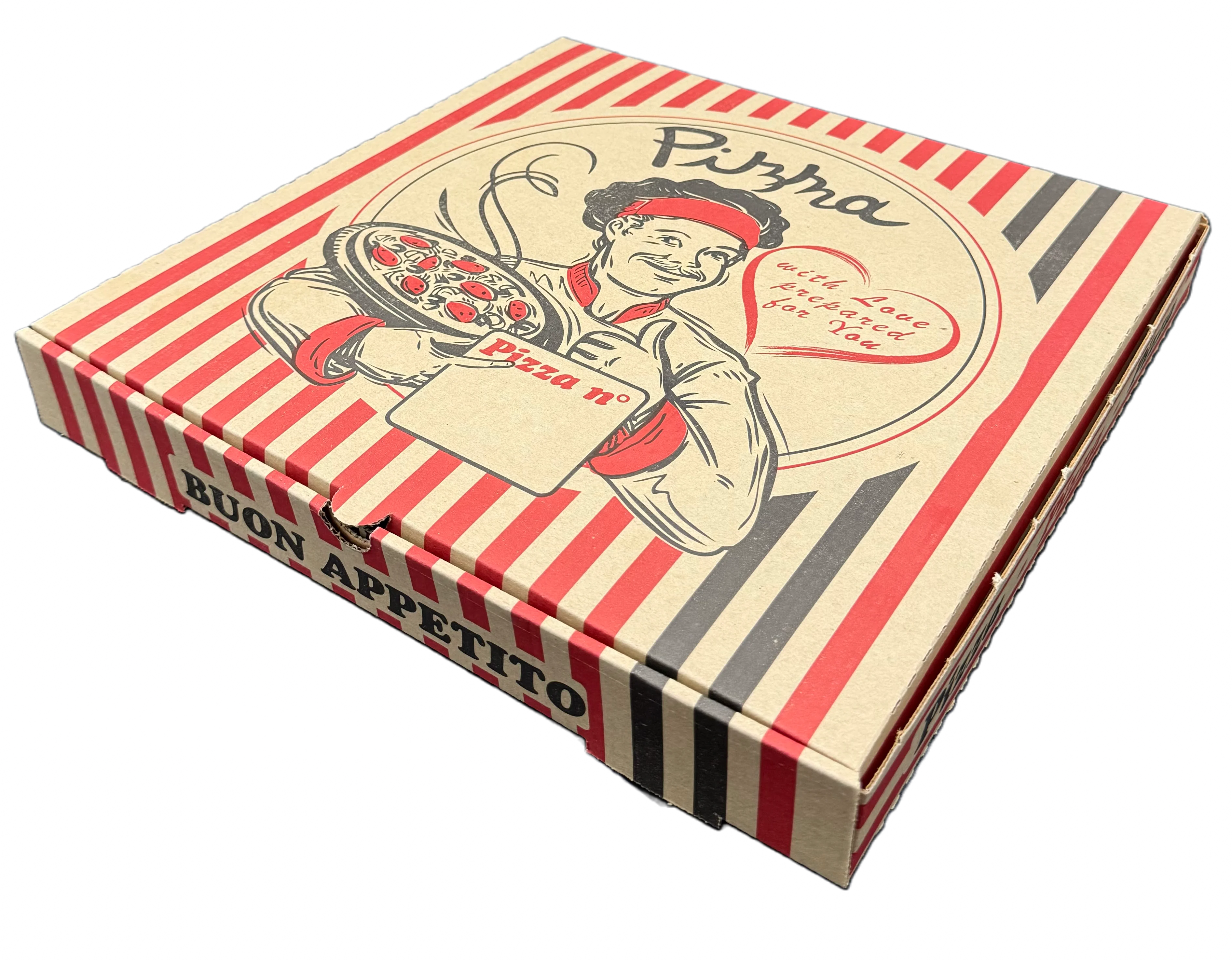 Pizzabox NEW YORK Braun - 33x33x4 cm