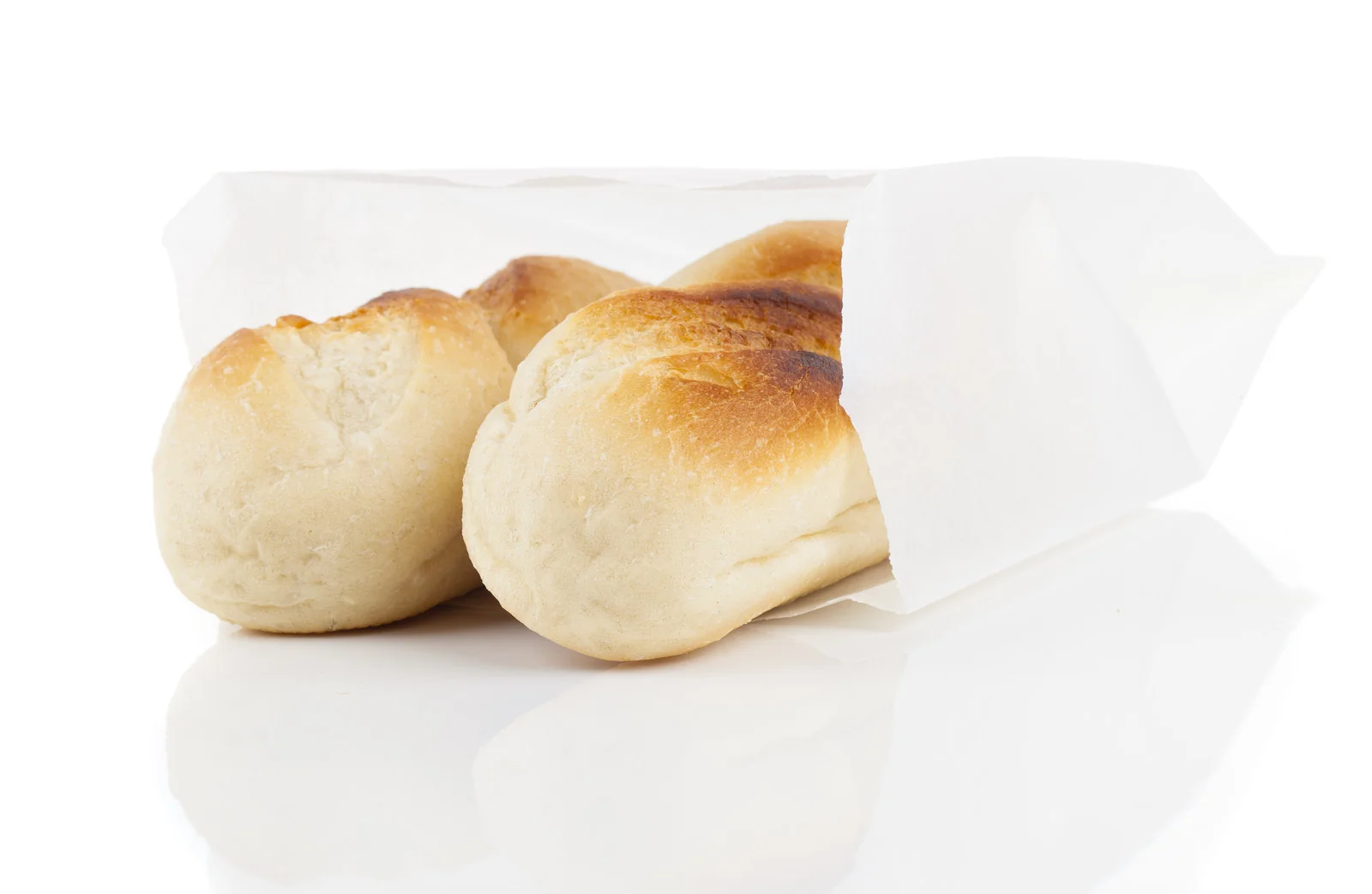 Faltenbeutel weiß Nr. WF28 16/6/28 ca. 4 Brötchen