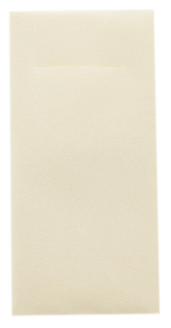 Bestecktasche Airlaid 40x40cm, 1/8 Falz creme 