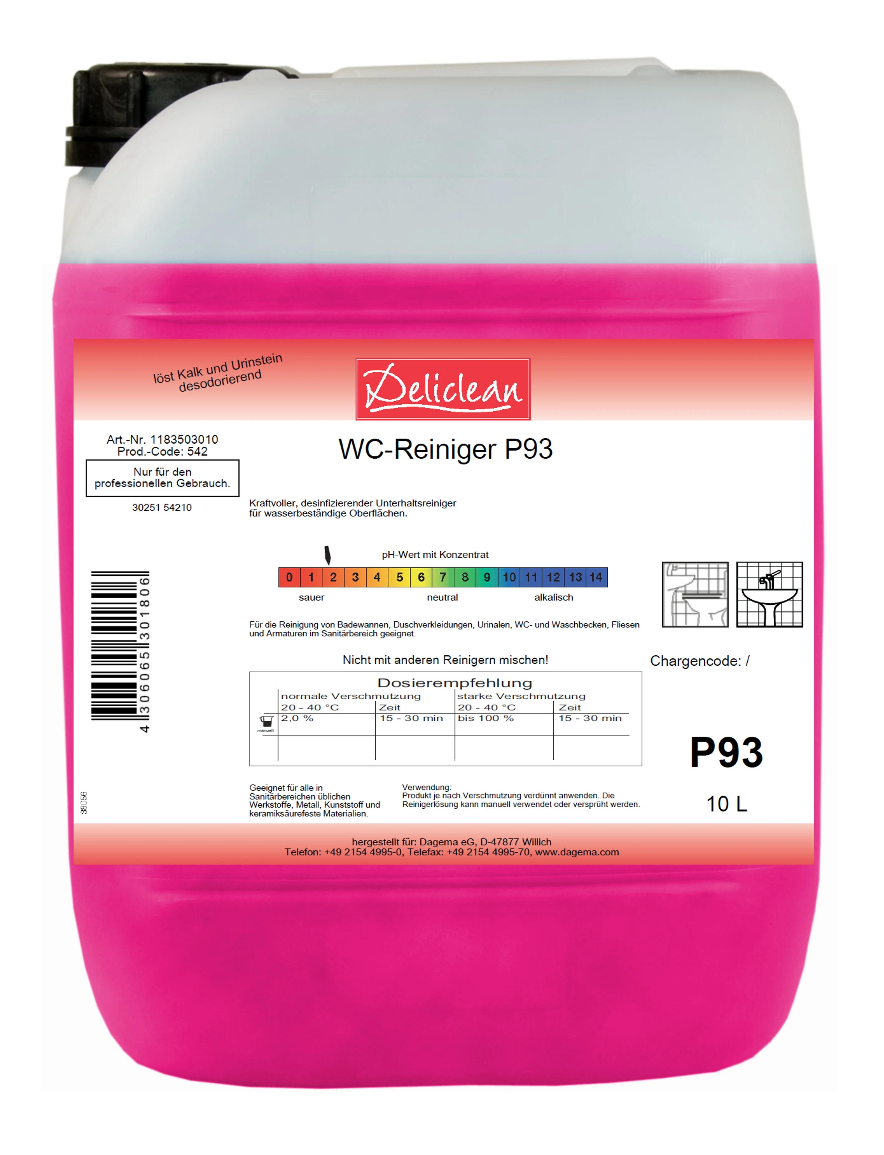 WC-Reiniger P93 10L Kanister 