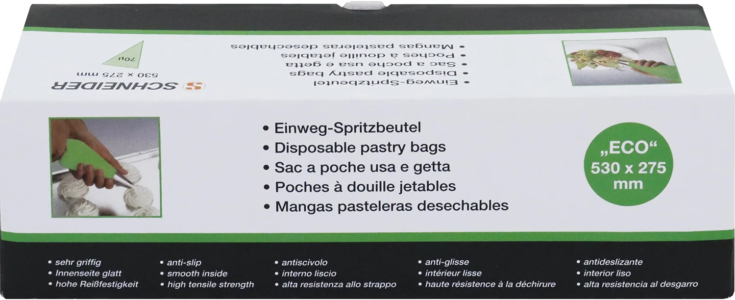 Einweg-Spritzbeutel "Eco" grün PK 100 ST 