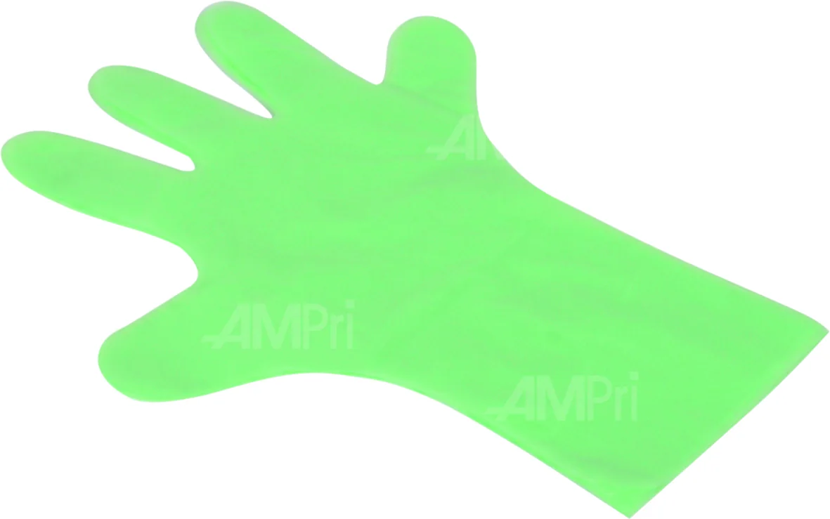 Handschuhe PE- Einweg 37 cm, dehnbar, grün 