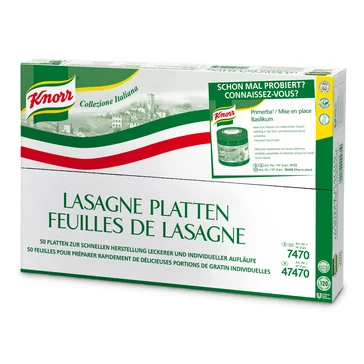Lasagne Platten, 50 Platten, 10kg 