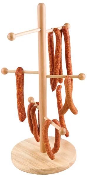 Brezel- oder Wurstständer, Buche lackiert 50x28 cm 