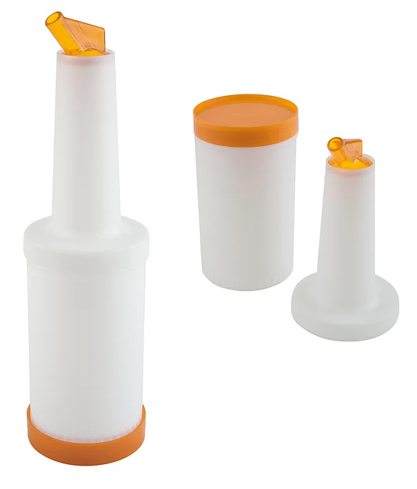 Dosier-/ Vorratsflasche orange ,1 Liter Kunststoff 