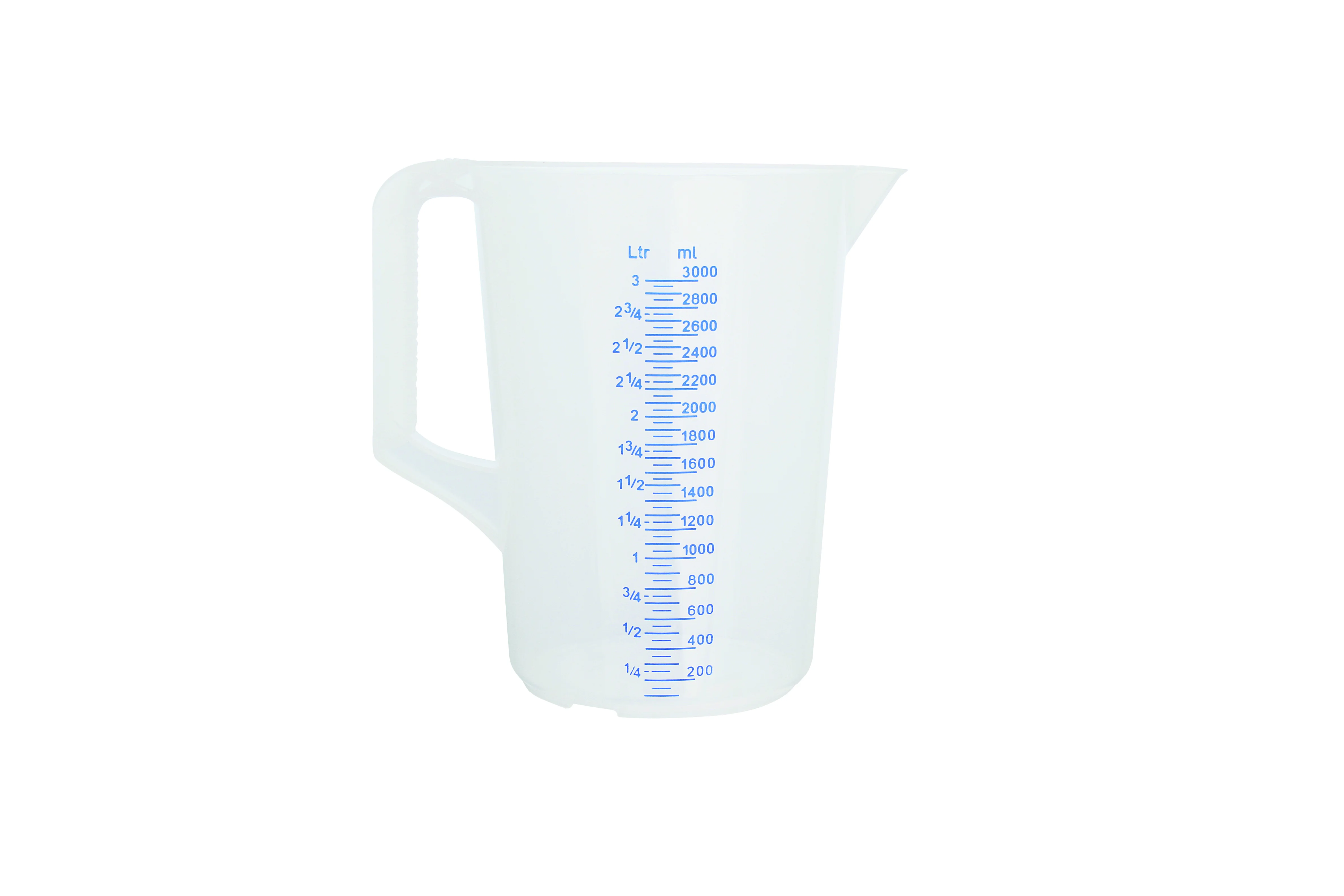 Messbecher ALEXO 3l/gepr.Skala,blaue Schrift 