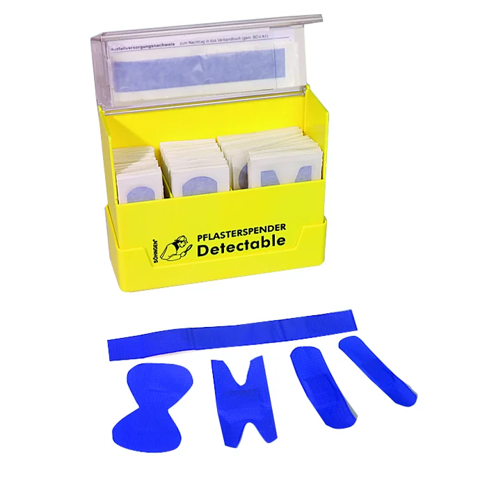 Pflasterspender gelb blau magn. nachweisbare 