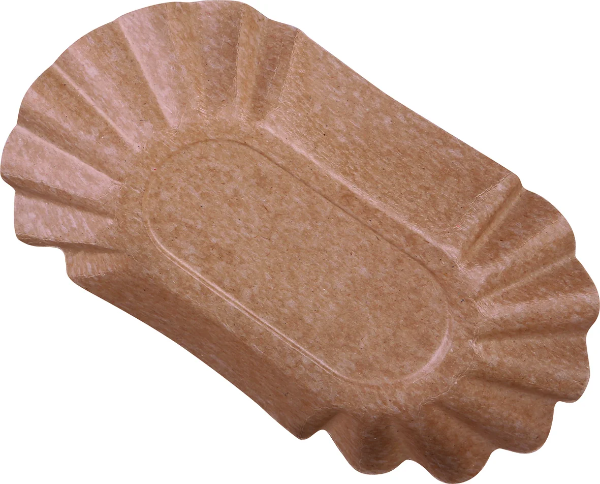 Pappschale, oval, 1KU/Pol10, 10,5x19x3,5 cm 