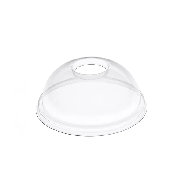 Domdeckel mit Loch transp. Ø95mm für Ausschankb. 