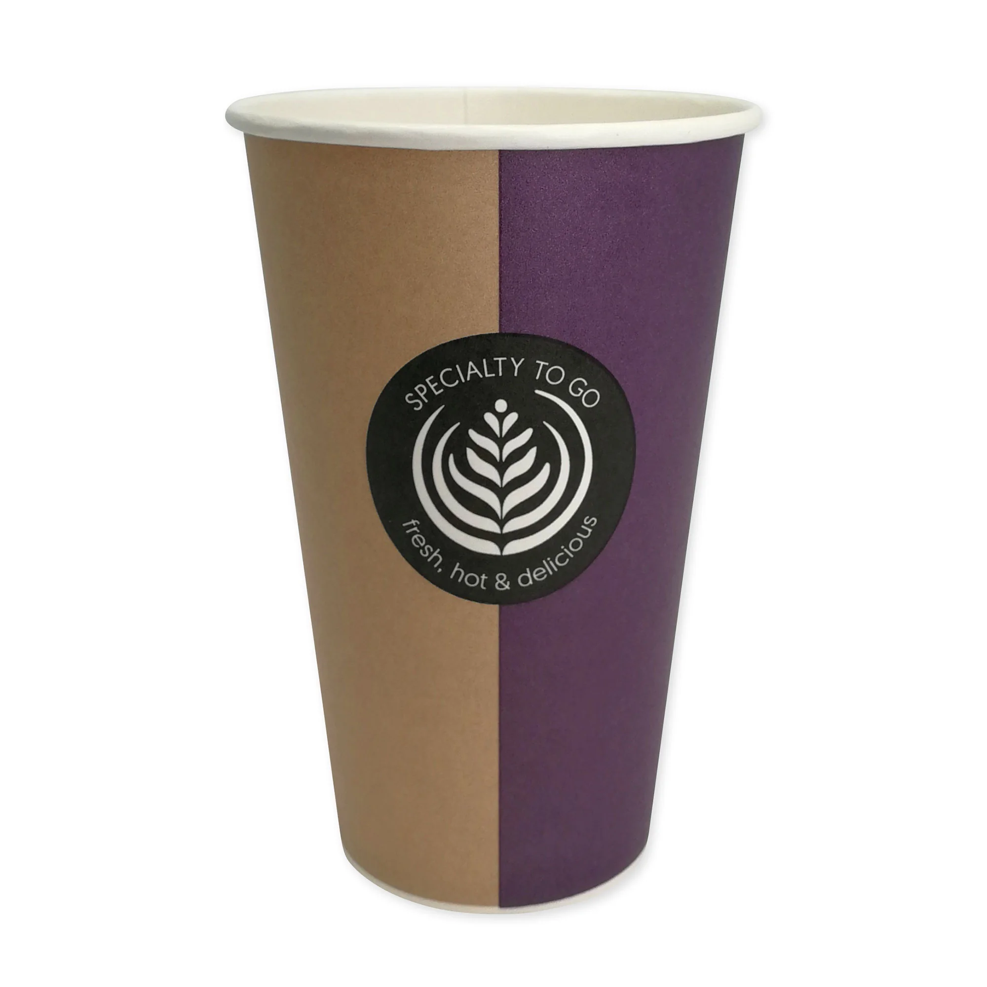 Kaffeebecher 0,4l, 16oz - Motiv Lila RP Durchmesser 90 mm