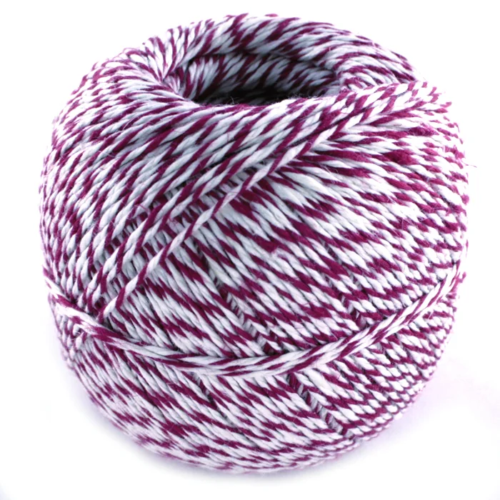 Wurstgarn 3-fach rot/weiß 