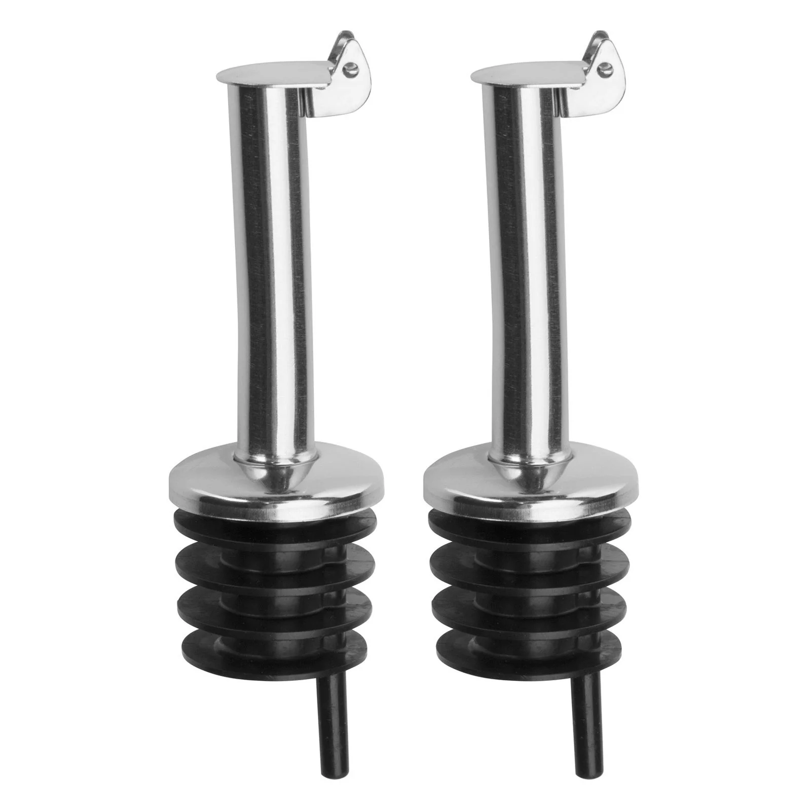 Flaschenausgießer Edelstahl m. Kläppchen 2-er-Set 