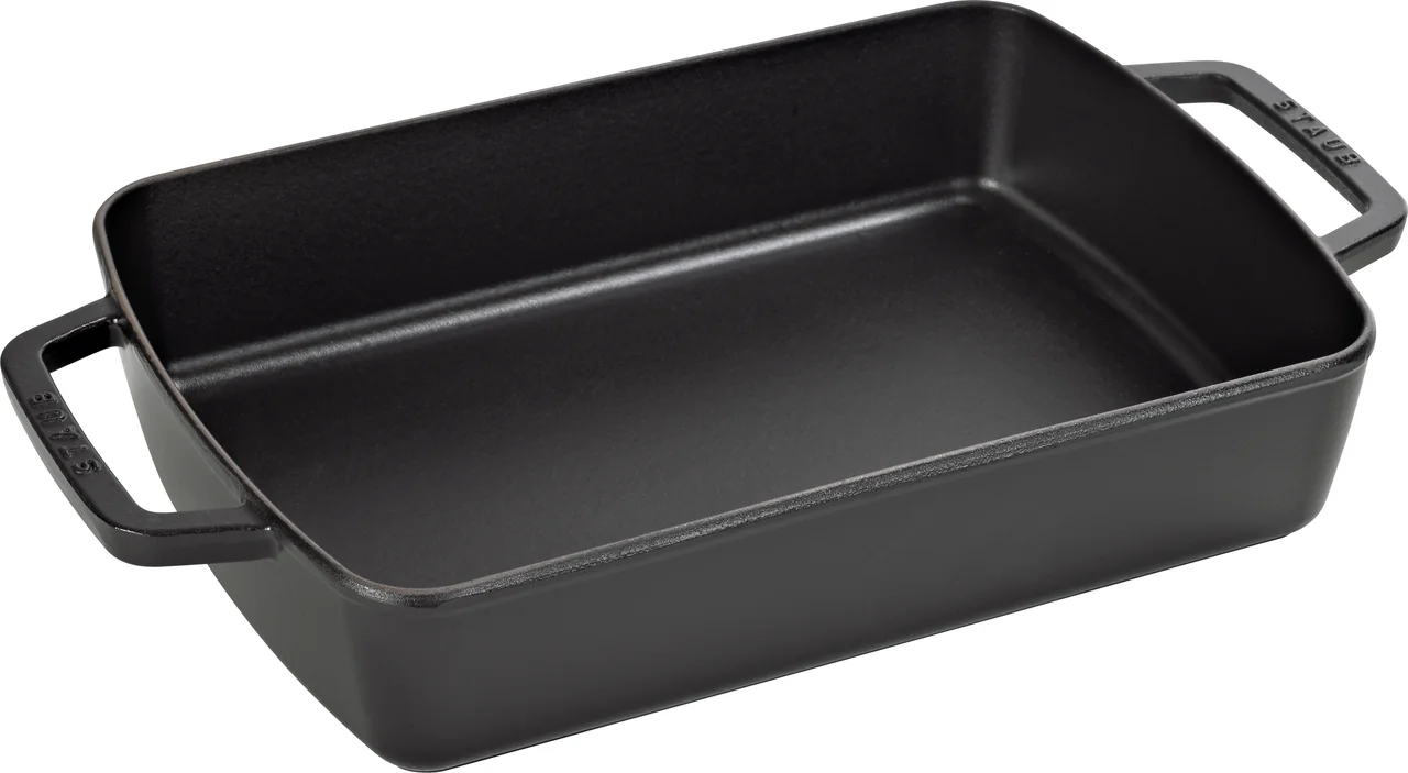 Staub Auflaufform, 30x20cm, schwarz, Gußeisen 